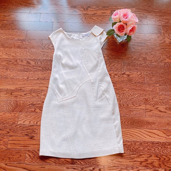 DR73 ZETA Off-White Office Dress - Picture 1 of 6